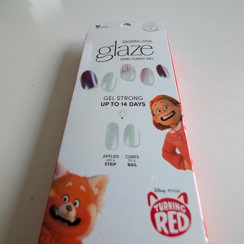 Dashing Diva Glaze Semi-Cured Gel Strips Turning Red NEW